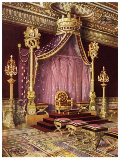 Throne room in the Palace of Fontainebleau, France, 1911-1912.Artist: Edwin Foley