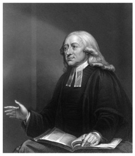 John Wesley, 18th century English non-conformist preacher.Artist: W Holl