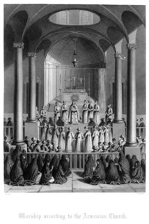 'Worship According to the Armenian Church'.Artist: T Brown