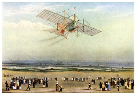 Design for an aerial steam carriage, 1843 (1956). Artist: Unknown