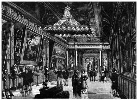 Edison's incandescent lamps light up a New York art gallery, 1882 (1956). Artist: Unknown