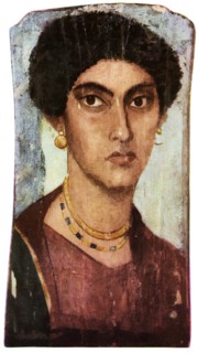 Fayum portait, Ancient Egyptian, Roman period, c200 AD (1956). Artist: Unknown