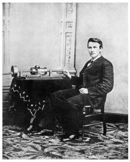 Thomas Edison, American inventor, c1878 (1956). Artist: Unknown