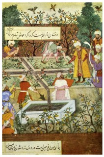 Babur superintending in the Garden of Fidelity, 1508 (1956). Artist: Unknown