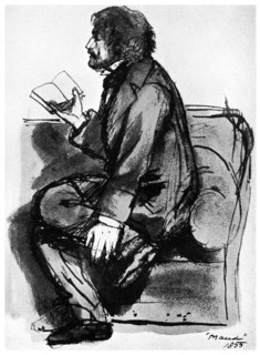 Alfred, Lord Tennyson, British poet, 1855 (1956). Artist: Unknown