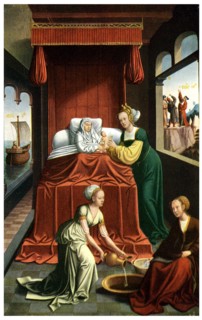 The birth of the Virgin, c1520 (1956). Artist: Unknown