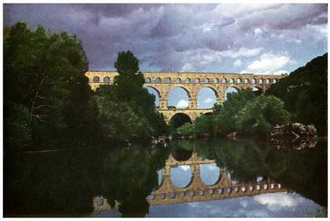 Pont du Gard, Roman aqueduct, Nimes, France, (1956). Artist: Unknown