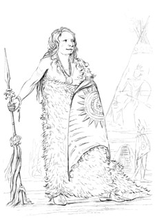 'Smoke', chief of the Ponca tribe, 1841.Artist: Myers and Co