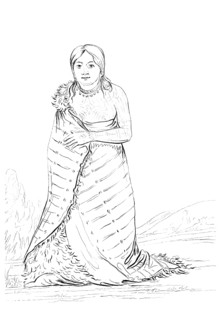 'The Pure Fountain', wife of the chief of the Ponca tribe, 1841.Artist: Myers and Co