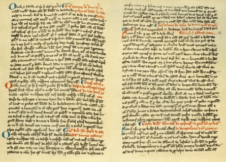 Pages from the cartulary of Osney Abbey, c1275 (1886). Artist: Unknown
