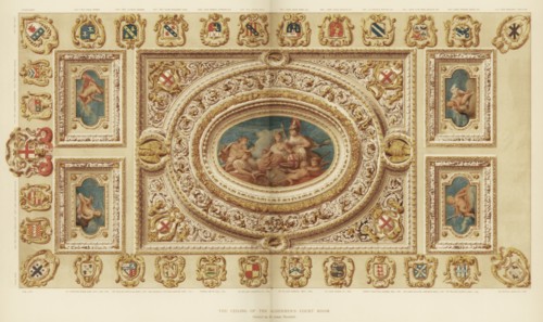 The ceiling of the Aldermen's Court Room, Guildhall, City of London, 18th century (1886). Artist: Unknown