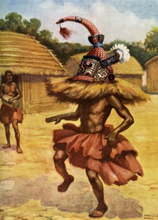 A secret society, Musumba, Lower Congo. Artist: Unknown
