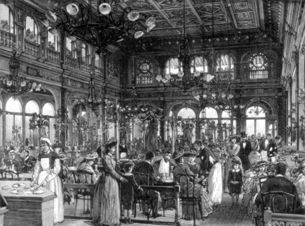 The Duval Restaurant on the Quai de Billy, Paris, 1889. Artist: Unknown