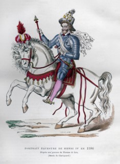 Equestrian portrait of Henry IV of France in 1596, (1882-1884).Artist: Chevignard