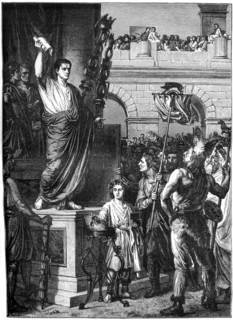 Augustus presents the constitution, Lyon, France, 10 BC (1882-1884). Artist: Unknown