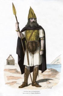 Warrior, possibly Gallic or Frankish, 1882-1884.Artist: Michelz