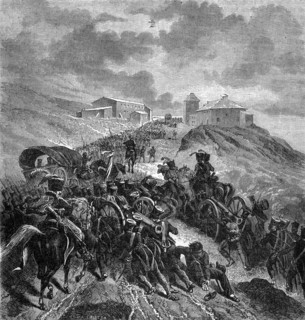 The French army crossing the Sierra Guadarrama, Spain, 22nd-24th September 1808 (1882-1884). Artist: Unknown