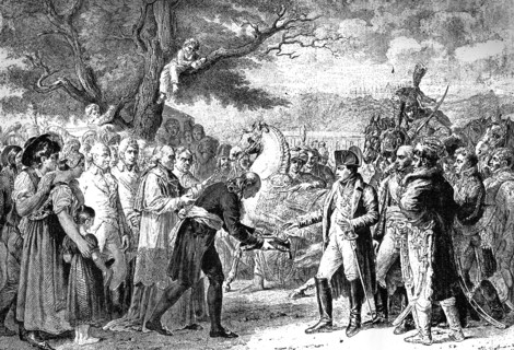 Napoleon receives the keys of Vienna, Schloss Schonbrunn, 13th November 1805 (1882-1884). Artist: Unknown