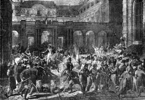 The Duke of Orleans leaves the Royal Palace, Paris, 31st July 1830 (1882-1884). Artist: Unknown