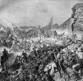 The capture by the French of the Algerian city of Constantine, 10th October 1837 (1882-1884).Artist: Janet Lange