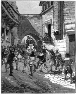 The people of Cambrai revolt, and drive out their Bishop, 10th-13th century (1882-1884).Artist: Spex
