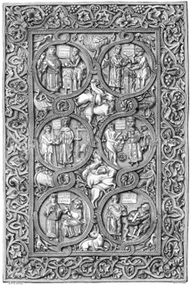 Ivory cover of a Book of Hours, 11th century (1882-1884). Artist: Tamisier