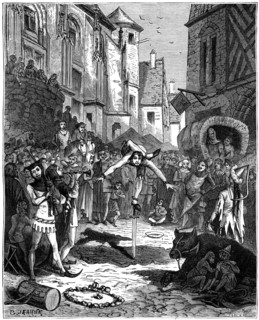 Medieval acrobat and street entertainment, 1882-1884. Artist: Unknown