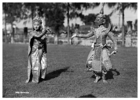 Dancers in traditional dress, Bangkok, Thailand, early 20th century(?). Artist: Unknown