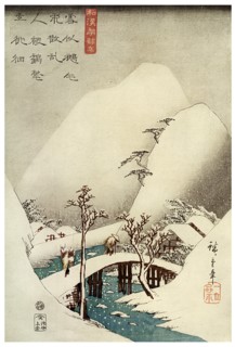 'A Mountain Stream in Snow', 19th century (1925).Artist: Jokin