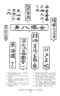 Titles of series of prints, 19th century (1925). Artist: Unknown