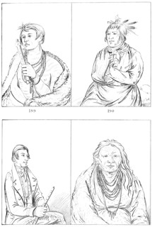 Potowatomies and Kaskasias, 1841.Artist: Myers and Co
