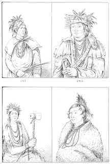 Peorias and Piankashaws, 1841.Artist: Myers and Co