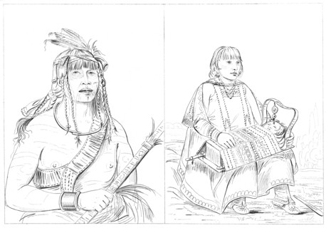 Chippewas, 1841.Artist: Myers and Co