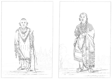 Sac and Fox Indians, 1841.Artist: Myers and Co