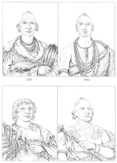 Sac and Fox Indians, 1841.Artist: Myers and Co