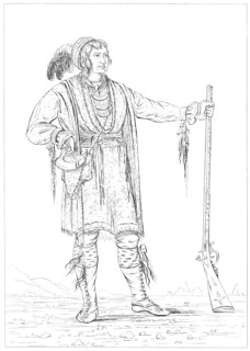 Osceola, prisoner of war from the Florida War, Fort Moultrie, South Carolina, 1841.Artist: Myers and Co