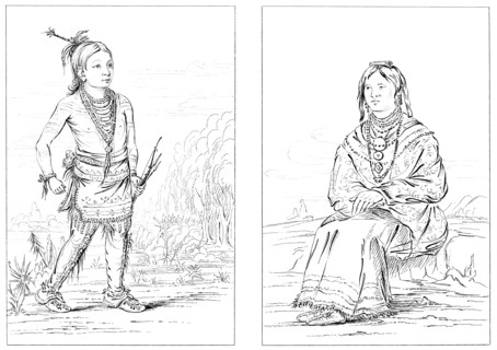 Native Americans, North Western Frontier, 1841.Artist: Myers and Co