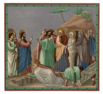 'Scenes from the Life of Christ: Raising of Lazarus', 1304-1305 (1870). Artist: Franz Kellerhoven