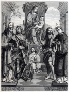 'Madonna seated on a Throne Surrounded with Saints', c1494-1517 (1870). Artist: Trichon
