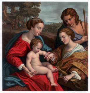 'The Mystic Marriage of St Catherine', 1526-1527 (1870). Artist: Franz Kellerhoven