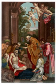 'Last Communion of Saint Jerome', 1614 (1870). Artist: Franz Kellerhoven