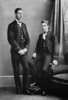 Prince Albert Victor and Prince George during the voyage of the 'Bacchante', 1881 (1964). Artist: Herbert Numan