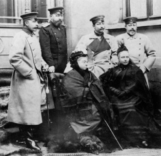 Members of the Royal Family at Coburg, Germany, April 1894 (1964). Artist: Unknown