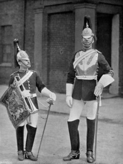A trooper and trumpeter of the Royal Horse Guards, 1896.Artist: Gregory & Co