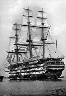 The training ship HMS 'St Vincent' at Portsmouth, Hampshire, 1896. Artist: Symonds & Co