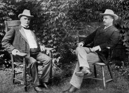 US President William McKinley and Vice-President Theodore Roosevelt, 1899 (1951). Artist: Unknown