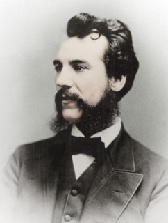 Alexander Graham Bell, Scottish-born American inventor, 19th century. Artist: Unknown