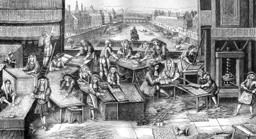 Fabric printing during the reign of Louis XVI of France, 18th century (1882-1884). Artist: J Guillaume
