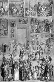 Painting exhibition, the Louvre, Paris, 1737 (1882-1884). Artist: Unknown