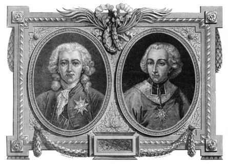 Charles Alexandre de Calonne and Lomenie de Brienne, French statemen, 18th century (1882-1884).Artist: Pannemaker